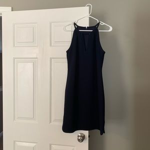 BR navy dress.